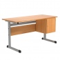 Lehrertisch, 130x65 cm (B/T), 76 cm hoch, Platte: Melamin, ABS-Kante, 